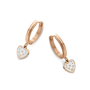 CO88 Collection Beloved 8CE 70107 Steel Earrings - Heart 8 mm - Rose gold colored