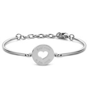 CO88 8CB 90509 Silver Steel Bracelet Best Mom in the World 17 mm One Size