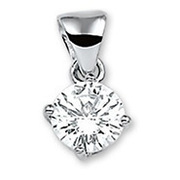 House collection Pendant silver rhodium plated Zirconia