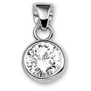 House collection Pendant silver rhodium plated Zirconia