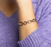 Home Collection Bracelet Silver Wire Link 12 mm 19 + 3 cm