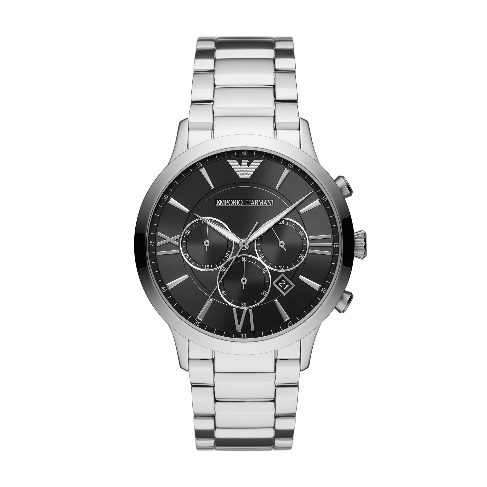 emporio armani silver coloured