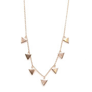 Karma T93-COL-T7-RP Necklace 7 Triangles silver rose colored 38-45 cm