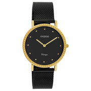 OOZOO C20058 Watch Vintage Mesh gold-black 34 mm