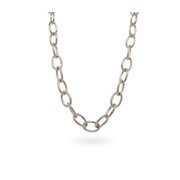 24Kae 32431S Necklace Chain Oval silver 45 cm