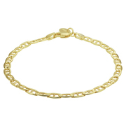 Bracelet Zilgold Anchor link yellow gold-silver core 4.4 mm