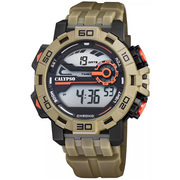 Calypso K5809/3 Watch Digital plastic-rubber army brown 52 mm