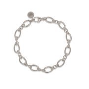 24Kae 22426Y Bracelet Oval Links silver gold colored 20 cm