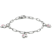 Bracelet Unicorn silver-enamel 2.4 mm 13 cm