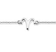 JWLS4U ZB004S Bracelet Zodiac sign Aries silver 17-20 cm