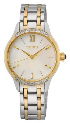 Seiko SRZ544P1 Watch steel silver and gold colored  mm