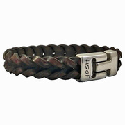 JOSH 24728-BRA-S-CO Bracelet leather cognac-silver colored 15 mm 21 cm