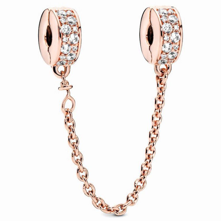 Pandora rose gold chain on sale necklace