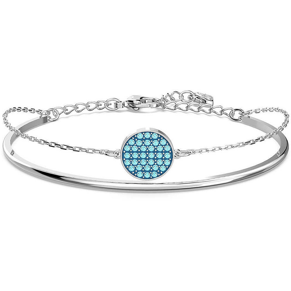 Swarovski 5642950 Bracelet Ginger silver-coloured aquamarine 63 mm