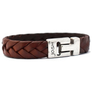 JOSH 24353-BRA-S-CO Bracelet leather cognac-silver colored 16 mm