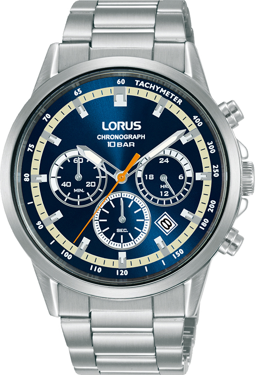 Lorus RT391JX9 steel silver-blue mm Watch chronograph 42